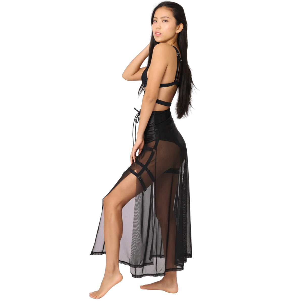 Bonnie Mesh Skirt - Black