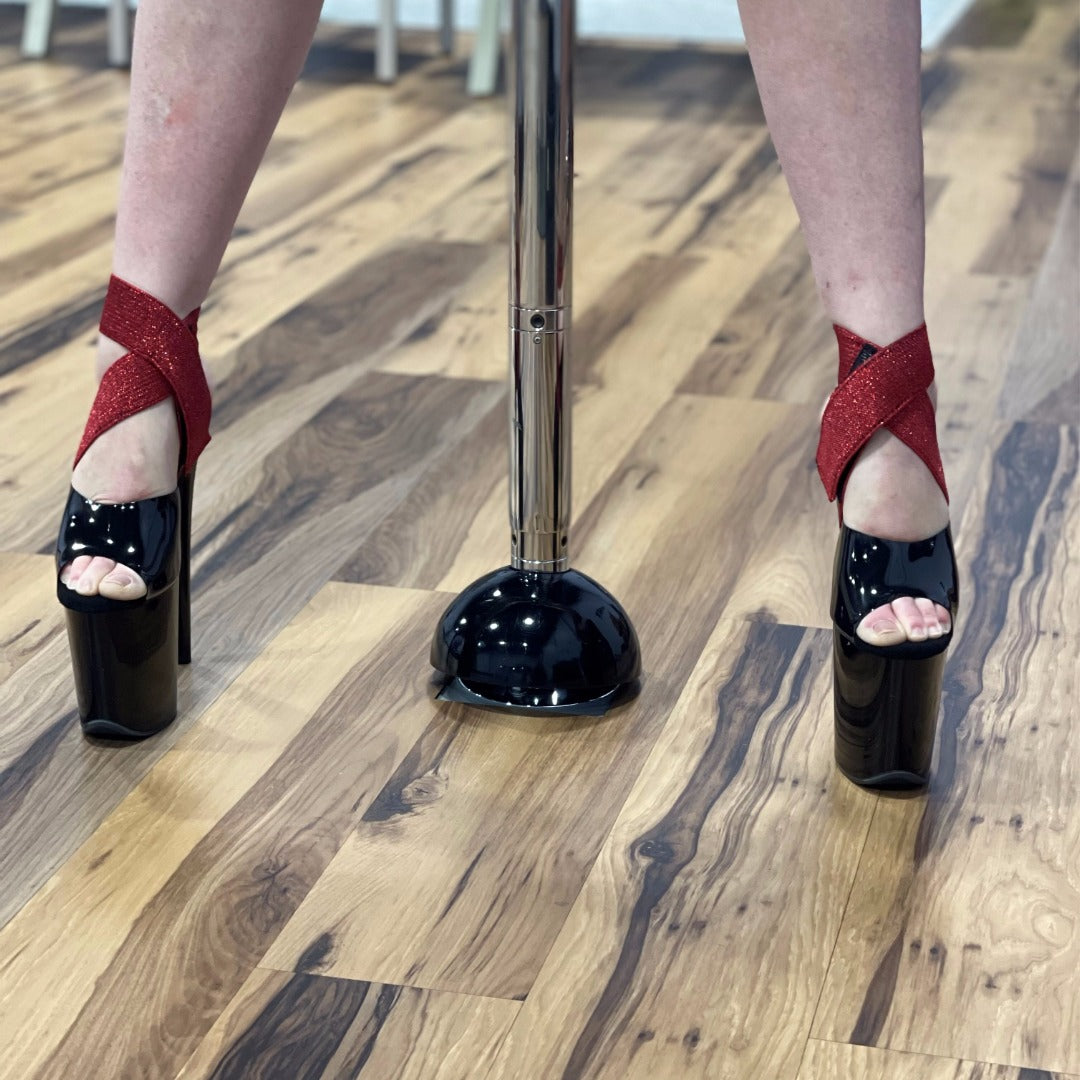 Heel Binds - Red Glitter