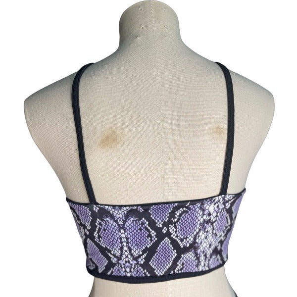 High Neck Top - Purple Snake Skin