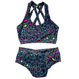 Black Rainbow Leopard Pole Set
