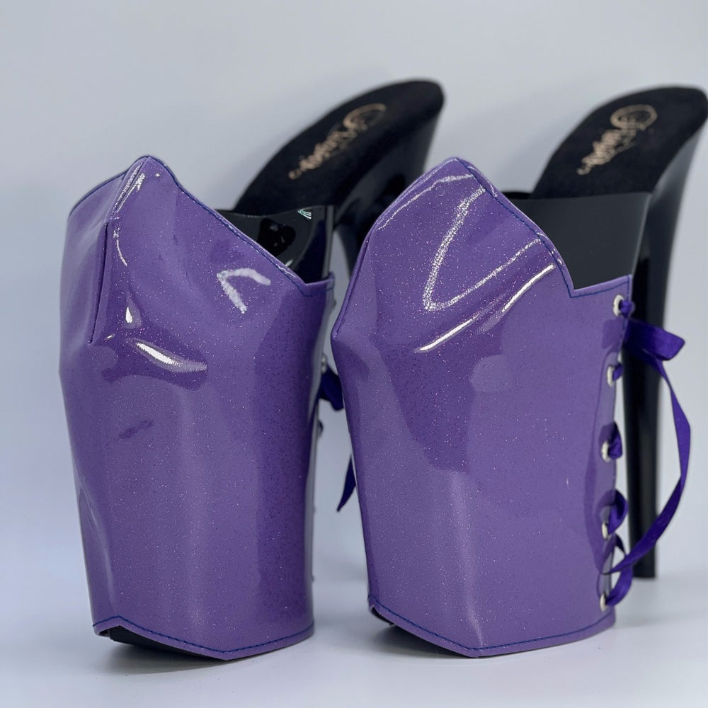 Skins for Heels - Purple Glitter