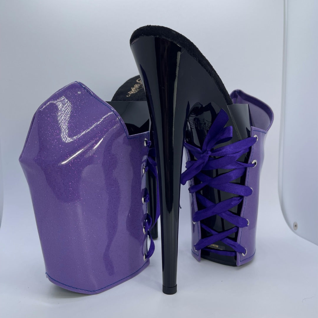 Skins for Heels - Purple Glitter